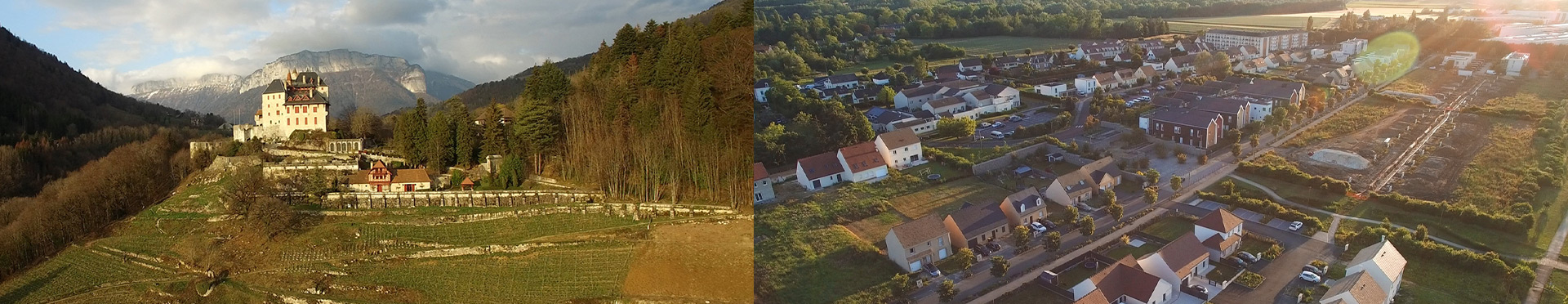 Prises de vue aériennes par drone